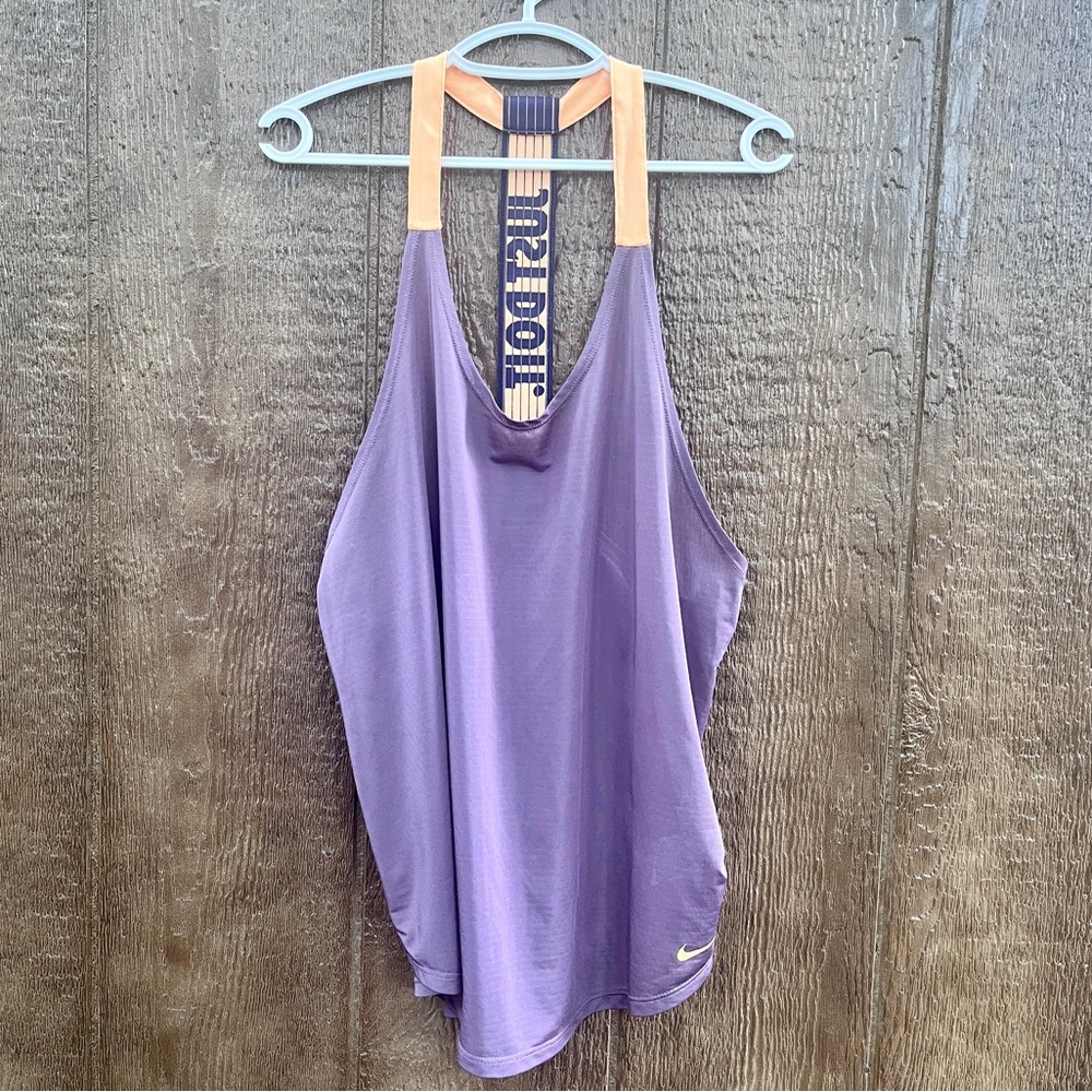 Nike Purple Racerback “Just Do It” Tank Sz Medium